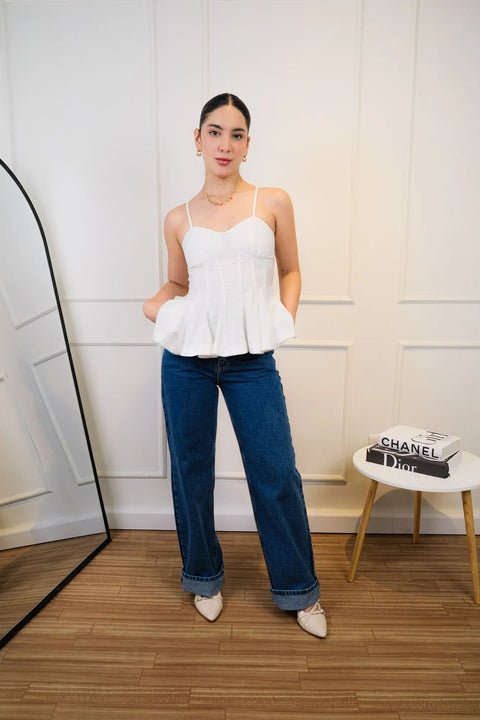 JEAN WIDE LEG RIGIDO
