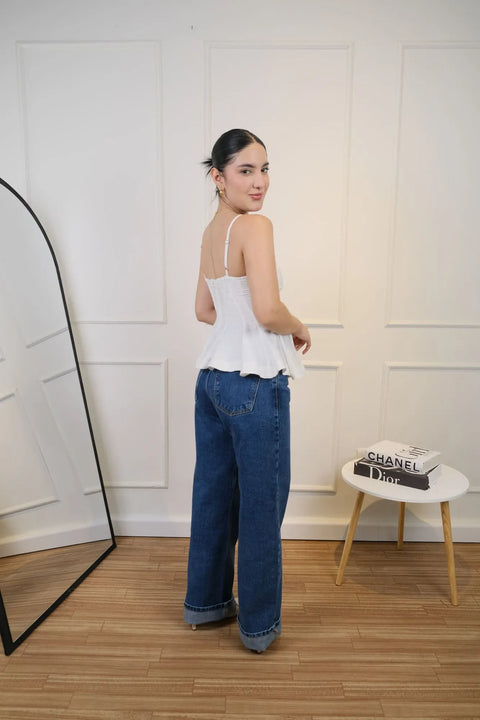 JEAN WIDE LEG RIGIDO