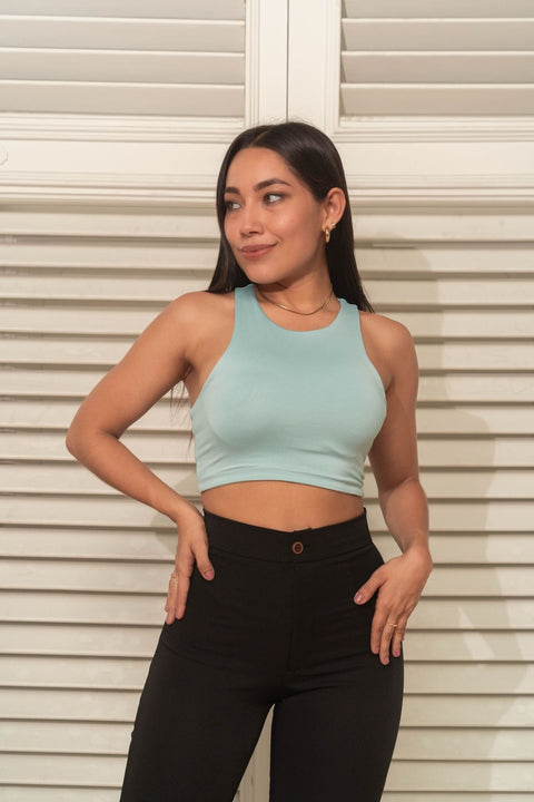 AGATHA BOX ♡ - TOP ANDREA VERDE MENTA + PANTALÓN IVY