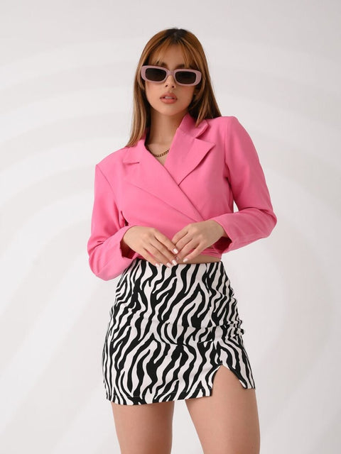 FALDA CON ABERTURA CEBRA